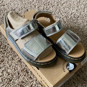 Silver metallic Dr. Martin sandals